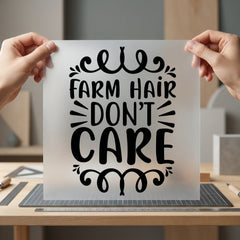 Farm Hair Don Care Usa Vintage Ready to Press DTF Transfer for Dtf