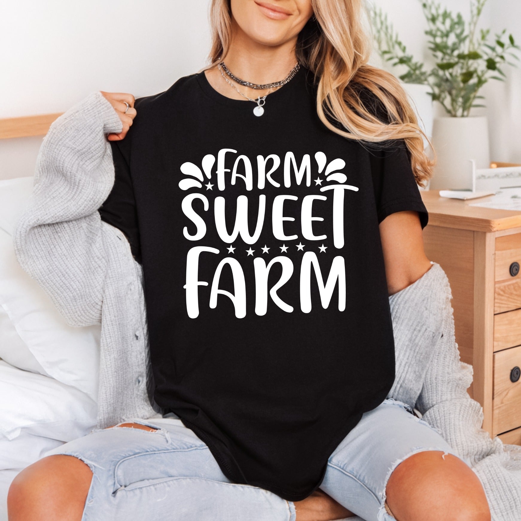 Farm Sweet Rustic Diy Usa Country Ready to Press DTF Transfer for Dtf