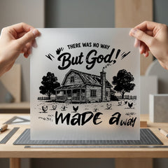 Farmhouse Scripture Faith-inspired Diy Christian Faith Ready to Press DTF Transfer for Dtf