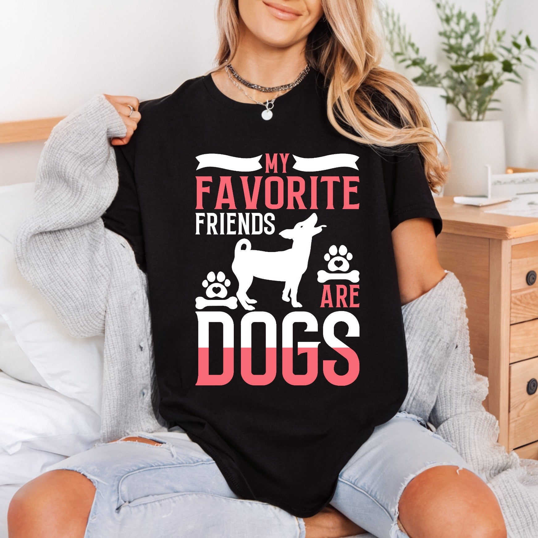 Favorite Friends Dogs Pet Mom Dad Ready to Press DTF Transfer for Dtf