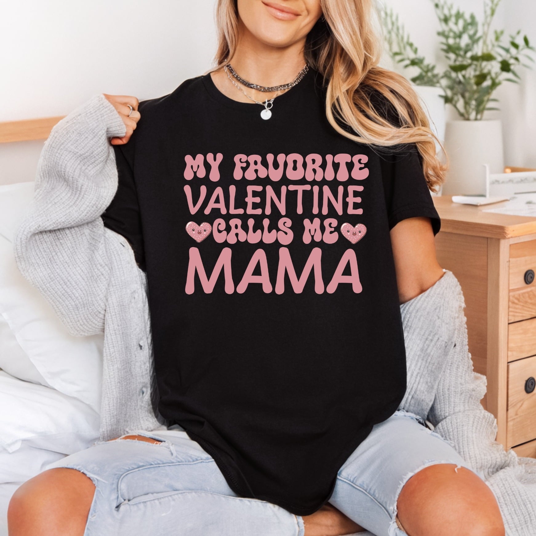 Favorite Valentine Calls Mama Valentine Mom Ready to Press DTF Transfer for Dtf