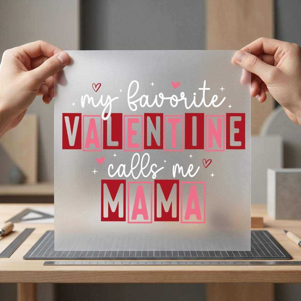 Favorite Valentine Calls Mama Valentine Mom Ready to Press DTF Transfer for Dtf