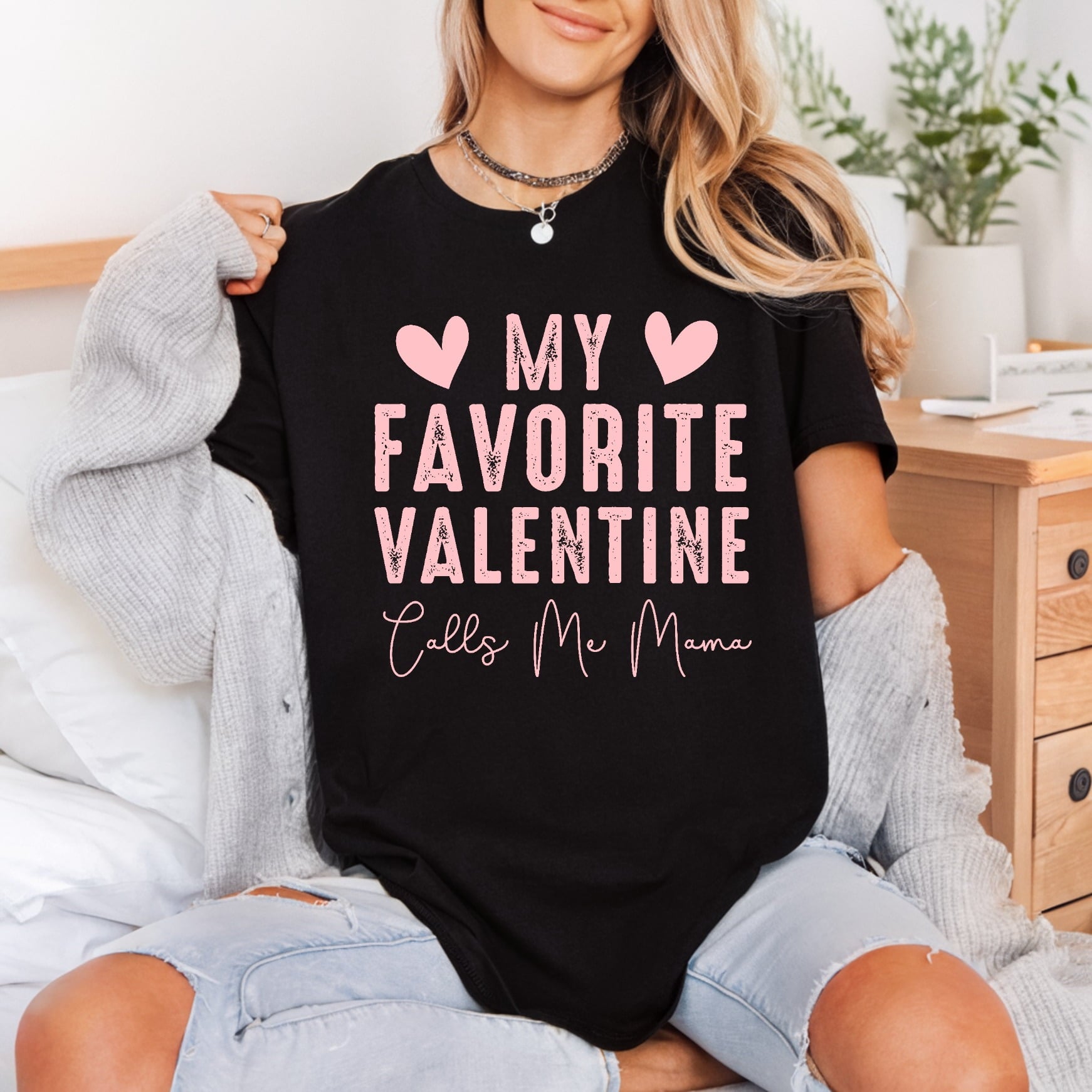 Favorite Valentine Calls Mama Valentine Mom Ready to Press DTF Transfer for Dtf