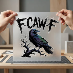 Fcawf Crow Branch Spooky Halloween Aesthetic Ready to Press DTF Transfer for Dtf