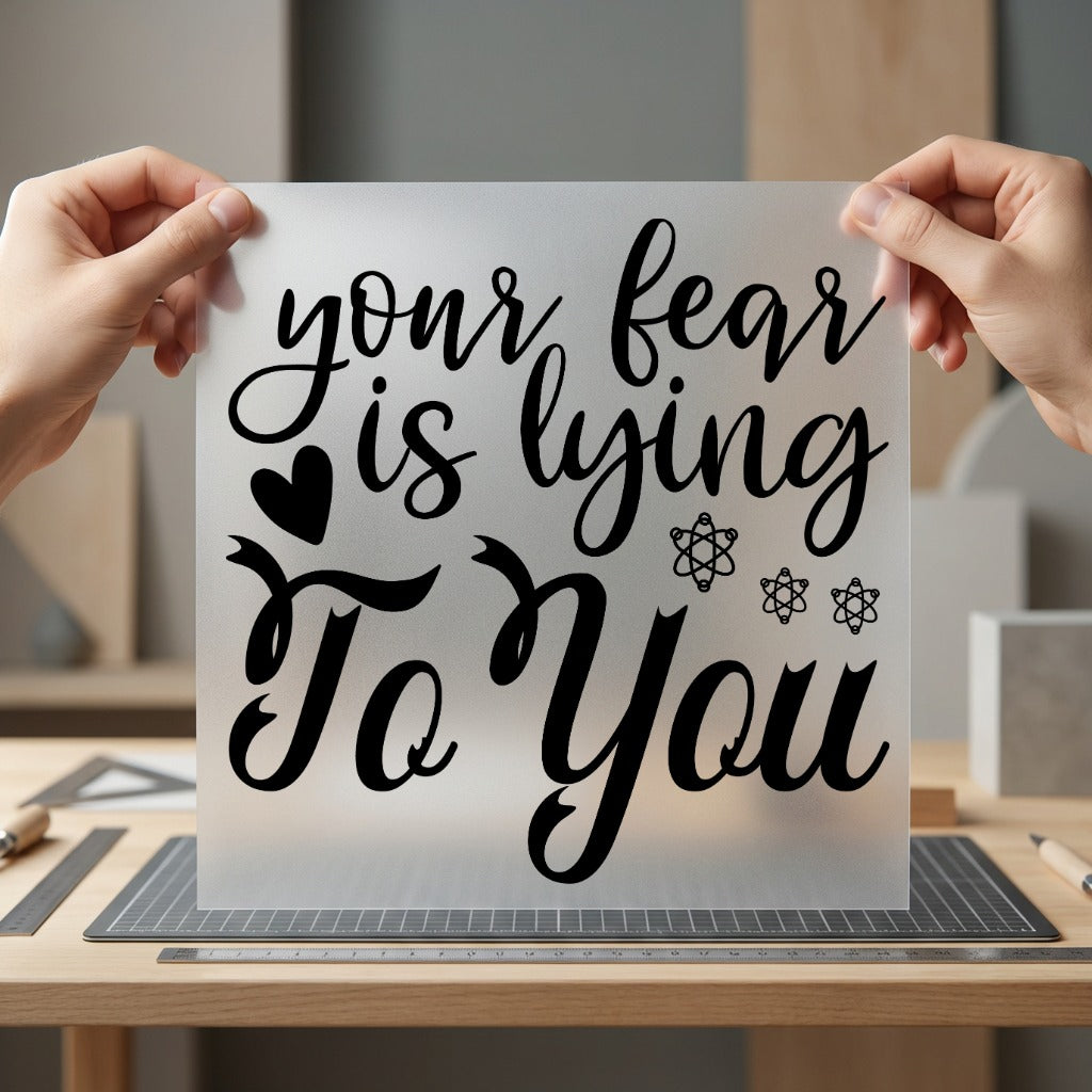 Fear Lying You Empowering Good Vibes Collection Growth Mindset Collection Ready to Press DTF Transfer for Dtf