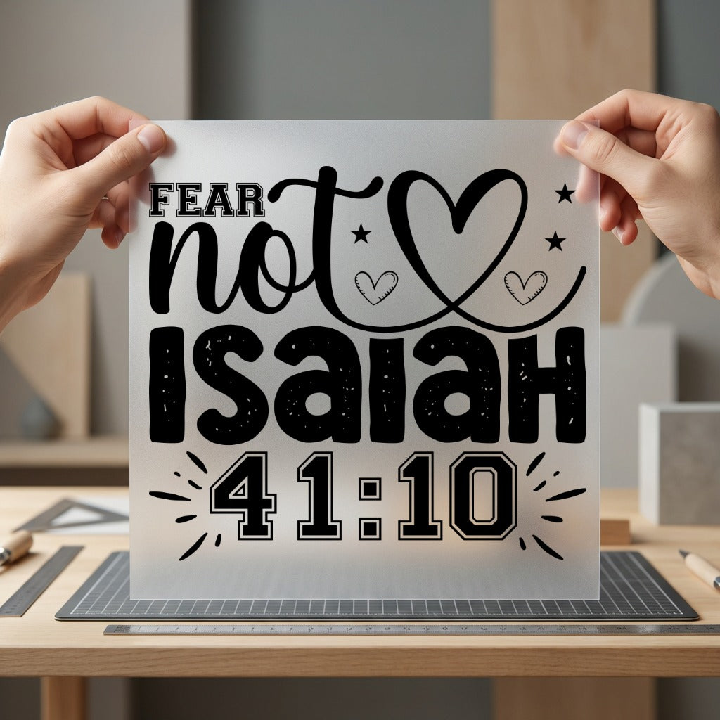 Fear Not Isaiah Faith-based Christian Faith Ready to Press DTF Transfer for Dtf