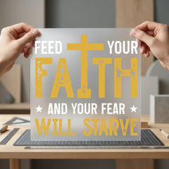 Feed Faith Inspirational Diy Christian Faith Ready to Press DTF Transfer for Dtf