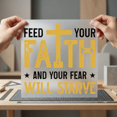 Feed Faith Inspirational Diy Christian Faith Ready to Press DTF Transfer for Dtf