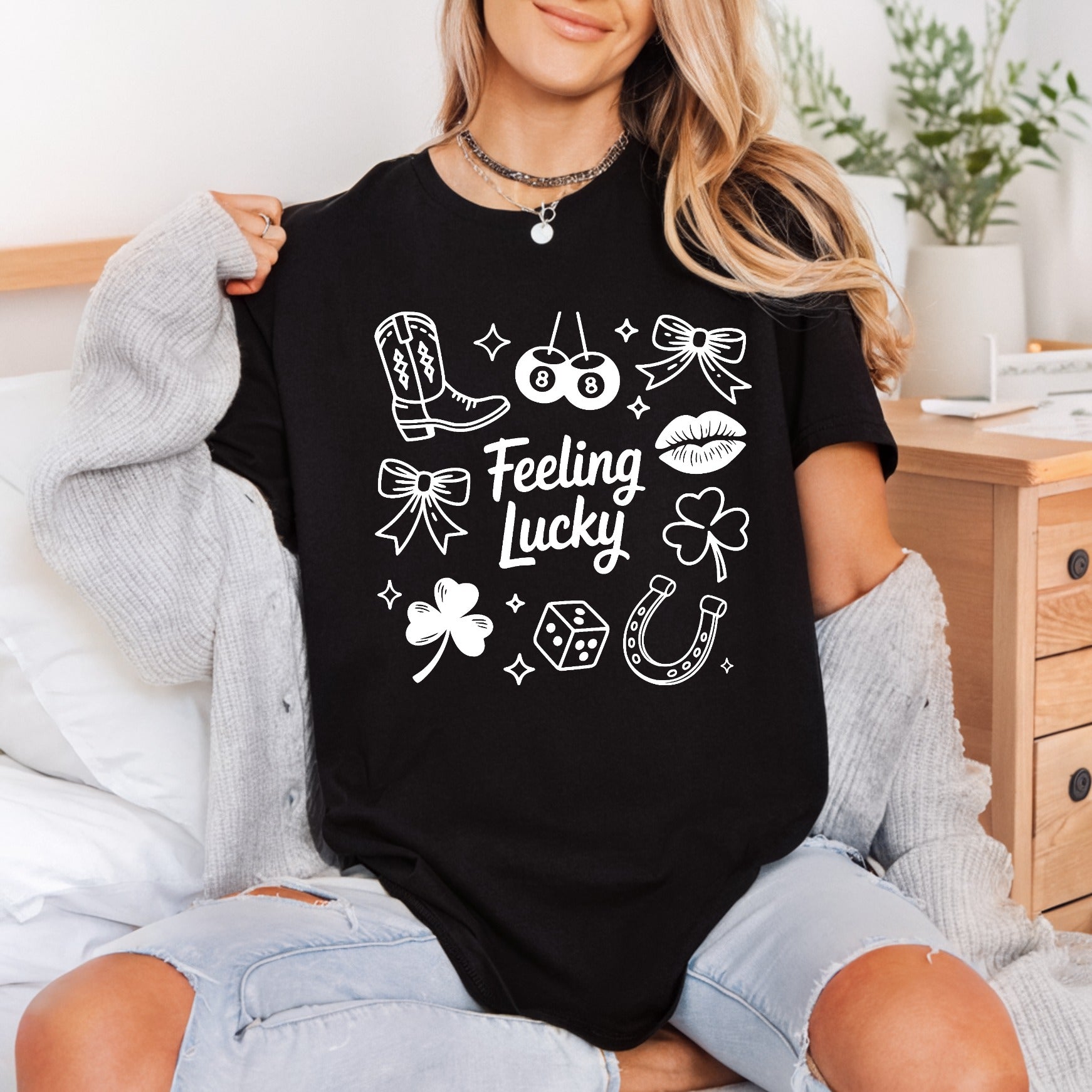 Feeling Lucky Vibes Retro Retro Aesthetic Ready to Press DTF Transfer for Dtf