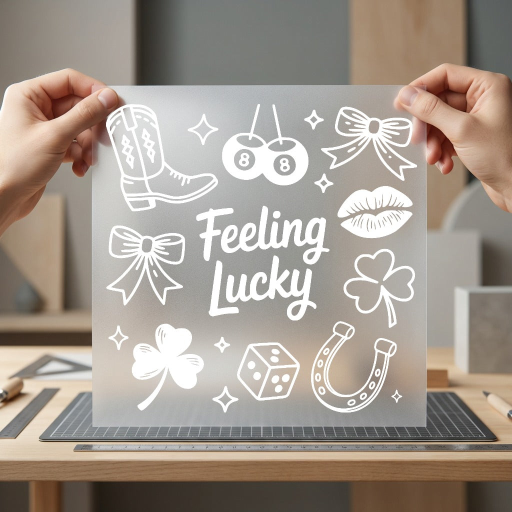 Feeling Lucky Vibes Retro Retro Aesthetic Ready to Press DTF Transfer for Dtf