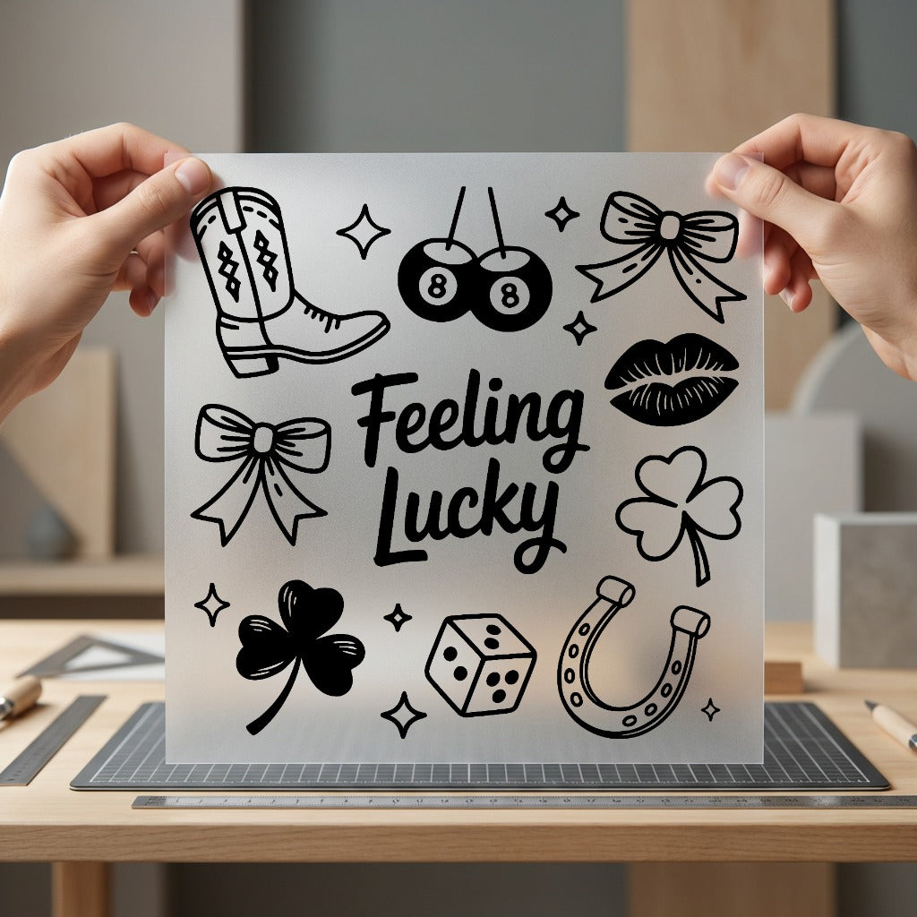 Feeling Lucky Vibes Retro Retro Aesthetic Ready to Press DTF Transfer for Dtf