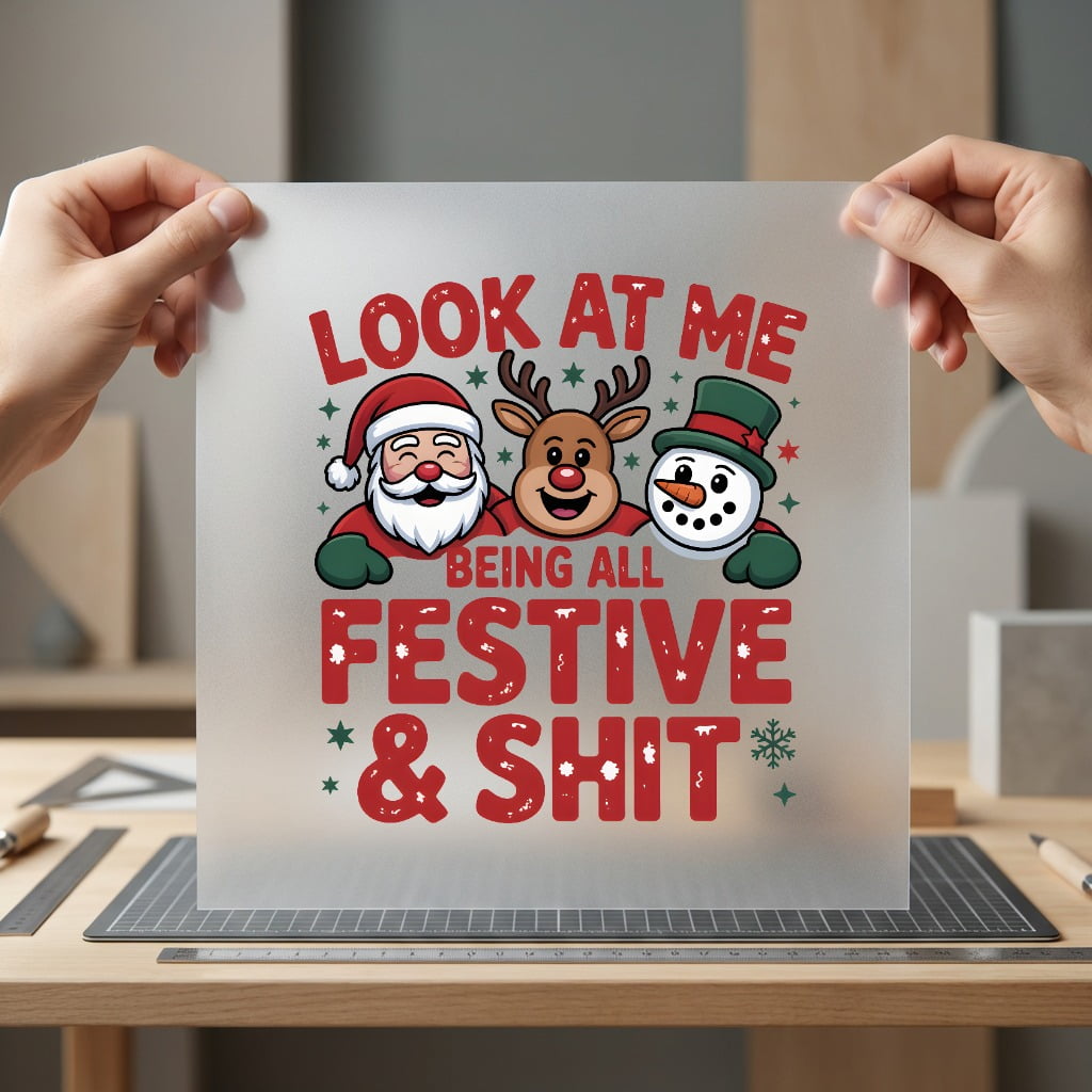 Festive Christmas Humorous Diy Christmas Funny Ready to Press DTF Transfer for Dtf