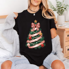 Festive Christmas Tree Holiday Christmas Ready to Press DTF Transfer for Dtf