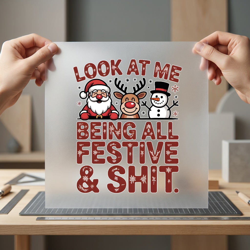 Festive Shit Christmas Humorous Christmas Mom Ready to Press DTF Transfer for Dtf