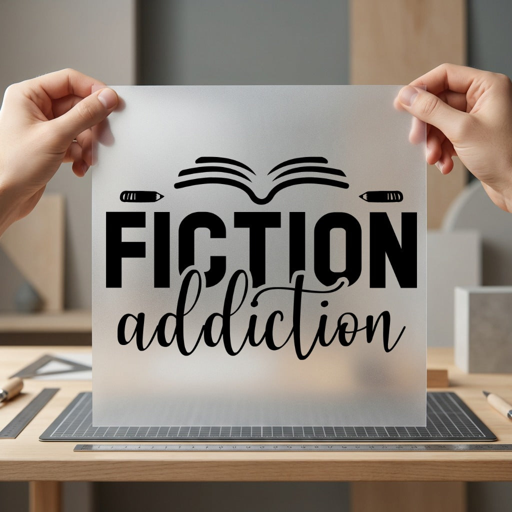 Fiction Addiction Book Lover Aesthetic Ready to Press DTF Transfer for Dtf
