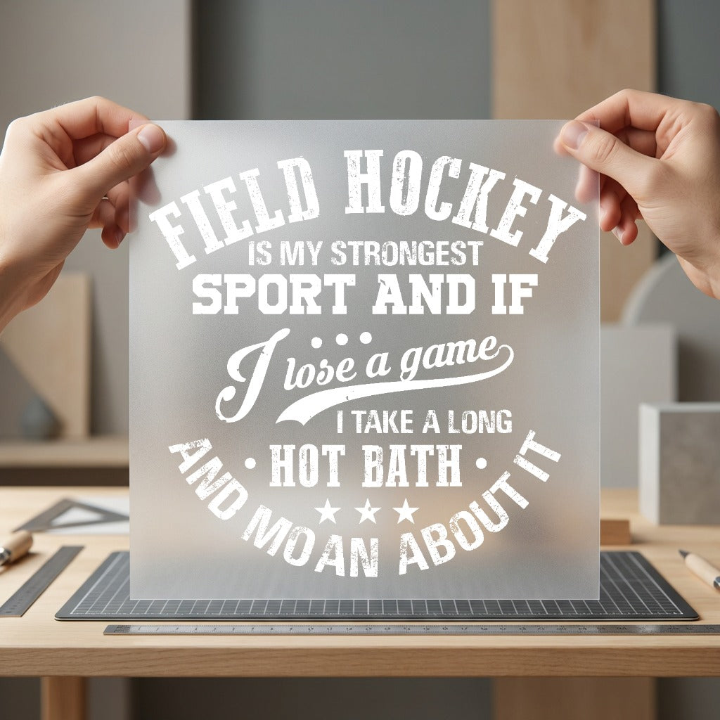 Field Hockey Strongest Sport Retro Ready to Press DTF Transfer for Dtf