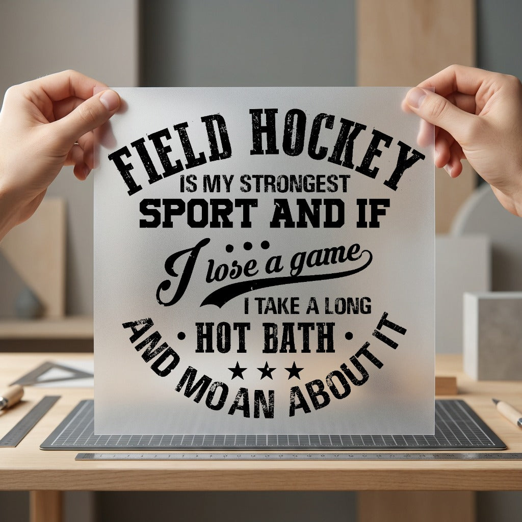 Field Hockey Strongest Sport Retro Ready to Press DTF Transfer for Dtf