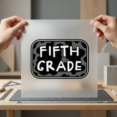 Fifth Grade Cow Retro Teacher Vintage Ready to Press DTF Transfer for Dtf