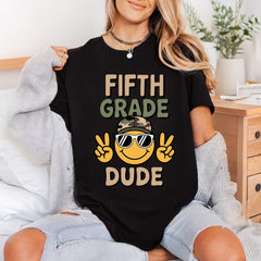 Fifth Grade Dude Emoji Funny Ready to Press DTF Transfer for Dtf