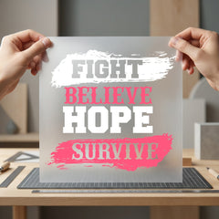 Fight Believe Hope Survive Faith Ready to Press DTF Transfer for Dtf