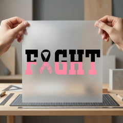 Fight Breast Cancer Awareness Faith Ready to Press DTF Transfer for Dtf