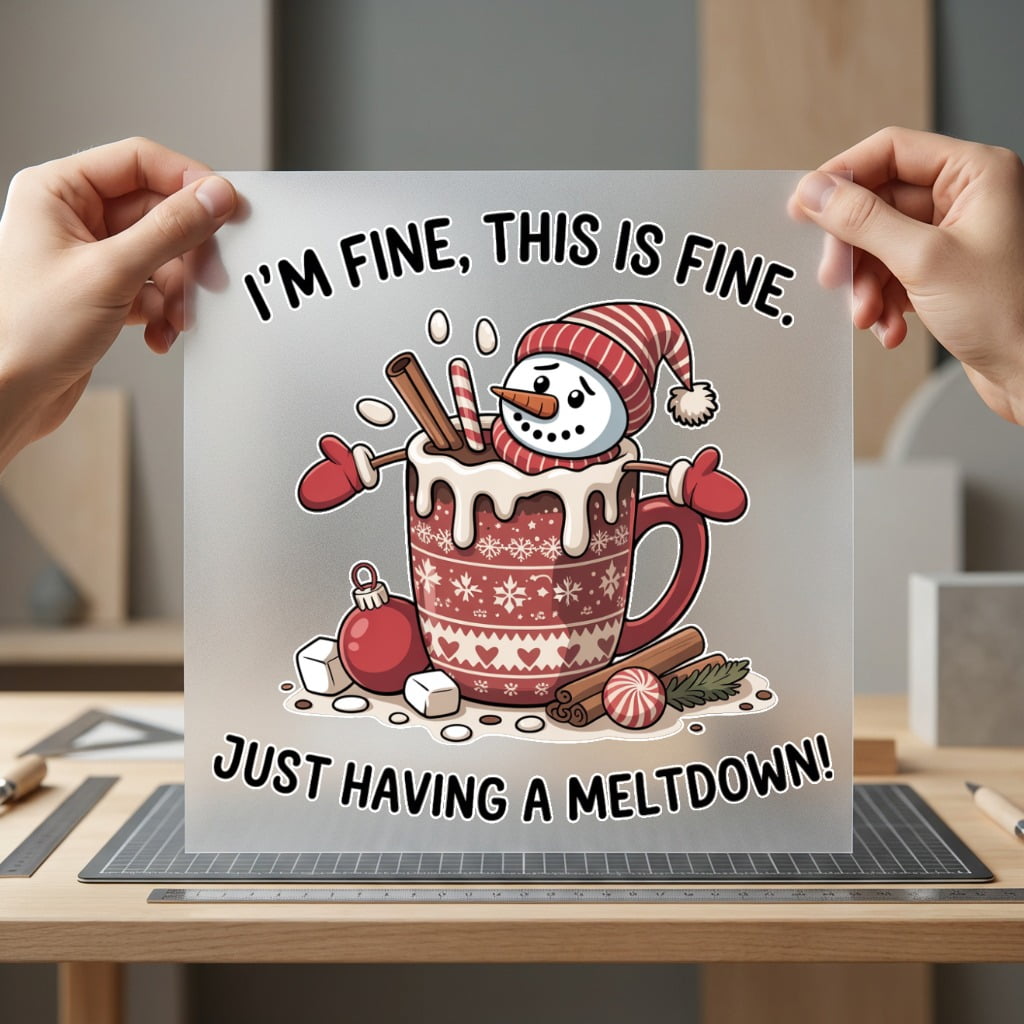 Fine Snowman Funny Winter Christmas Funny Ready to Press DTF Transfer for Dtf