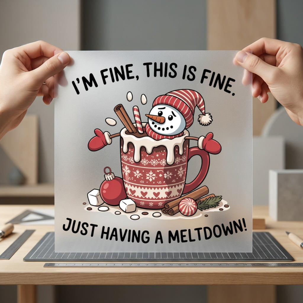 Fine Snowman Funny Winter Christmas Funny Ready to Press DTF Transfer for Dtf