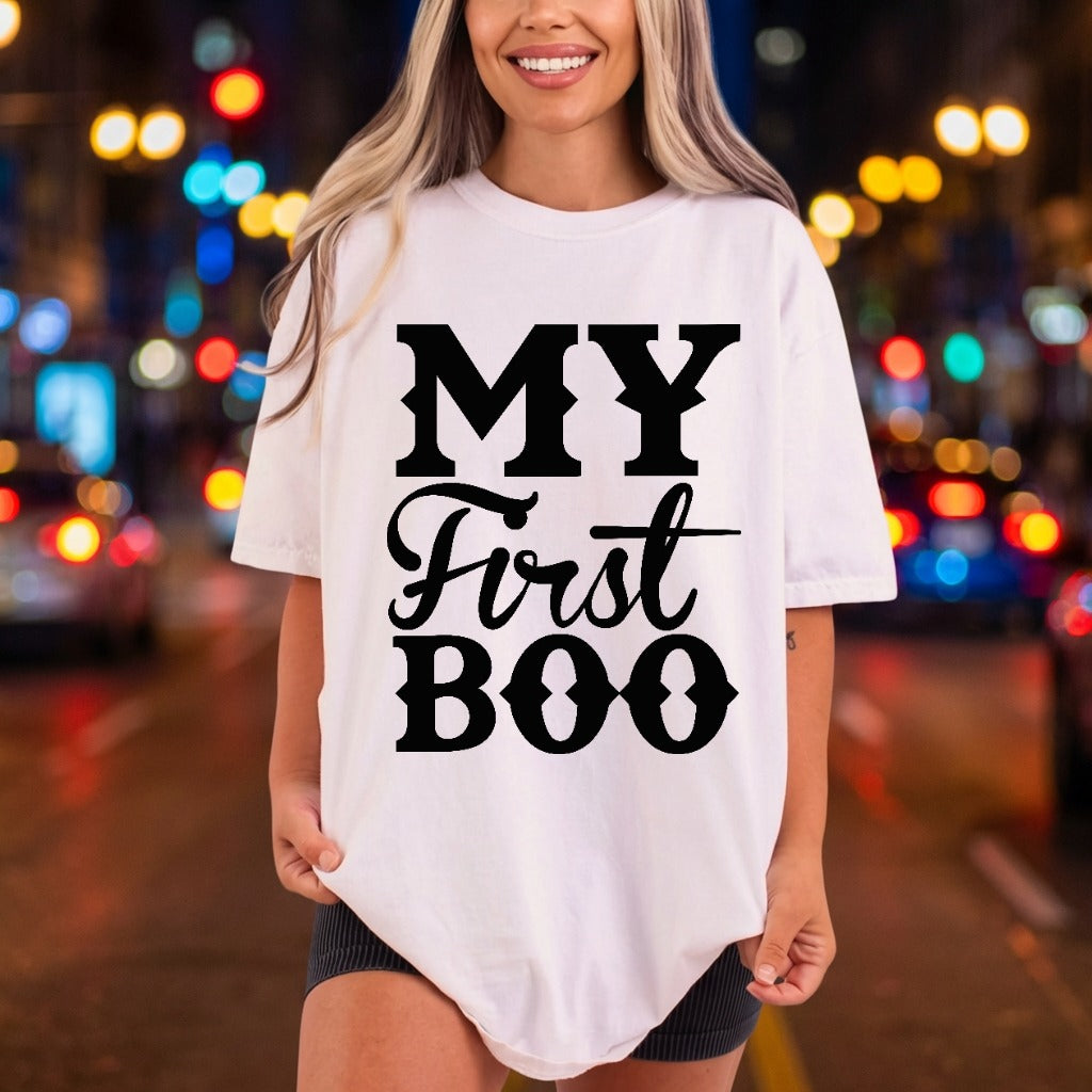 First Boo Halloween Diy Halloween Funny Ready to Press DTF Transfer for Dtf