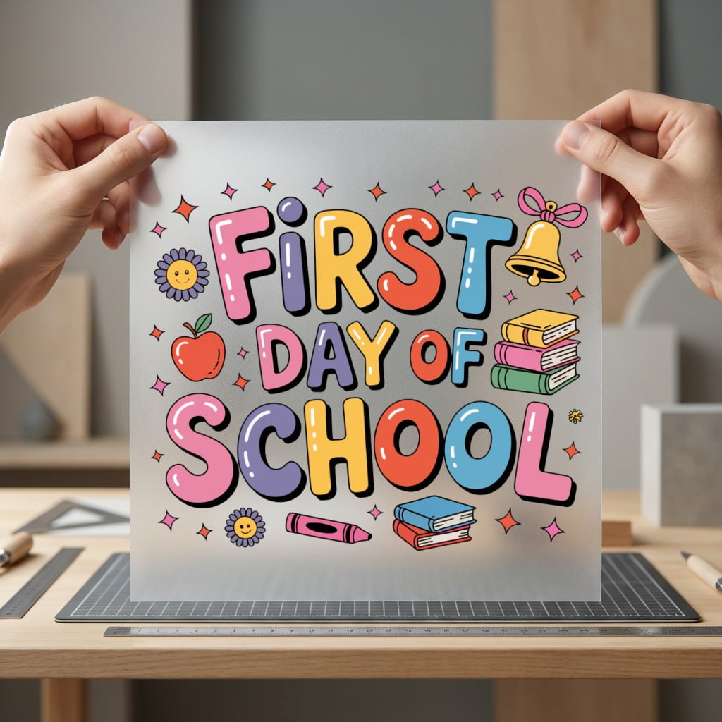 First Day School Retro Teacher Funny Ready to Press DTF Transfer for Dtf