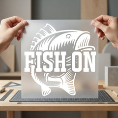 Fish Bass Fishing Diy Dad Fishing Ready to Press DTF Transfer for Dtf
