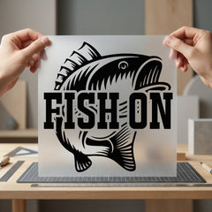 Fish Bass Fishing Diy Dad Fishing Ready to Press DTF Transfer for Dtf
