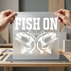 Fish Fishing Bass Angler Dad Fishing Ready to Press DTF Transfer for Dtf