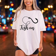 Fish Fishing Hook Nautical Fishing Camping Ready to Press DTF Transfer for Dtf