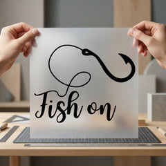 Fish Fishing Hook Nautical Fishing Camping Ready to Press DTF Transfer for Dtf