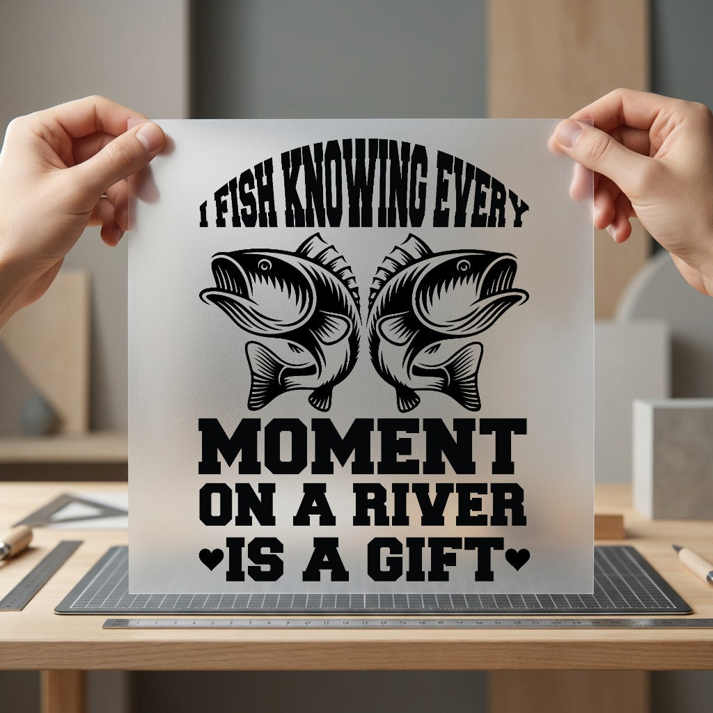 Fish Knowing Every Moment Dad Funny Ready to Press DTF Transfer for Dtf