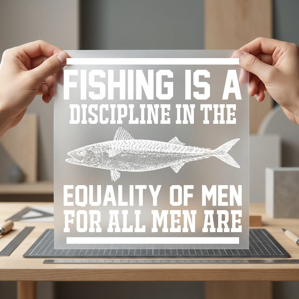 Fishing Discipline Equality Diy Dad Grandpa Ready to Press DTF Transfer for Dtf