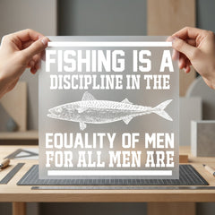 Fishing Discipline Equality Diy Dad Grandpa Ready to Press DTF Transfer for Dtf