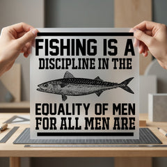 Fishing Discipline Equality Diy Dad Grandpa Ready to Press DTF Transfer for Dtf