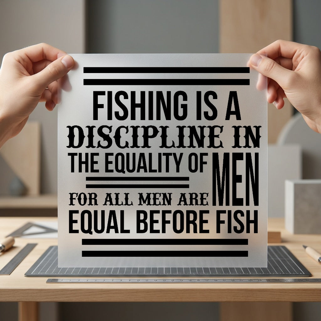 Fishing Discipline Humorous Diy Dad Funny Ready to Press DTF Transfer for Dtf