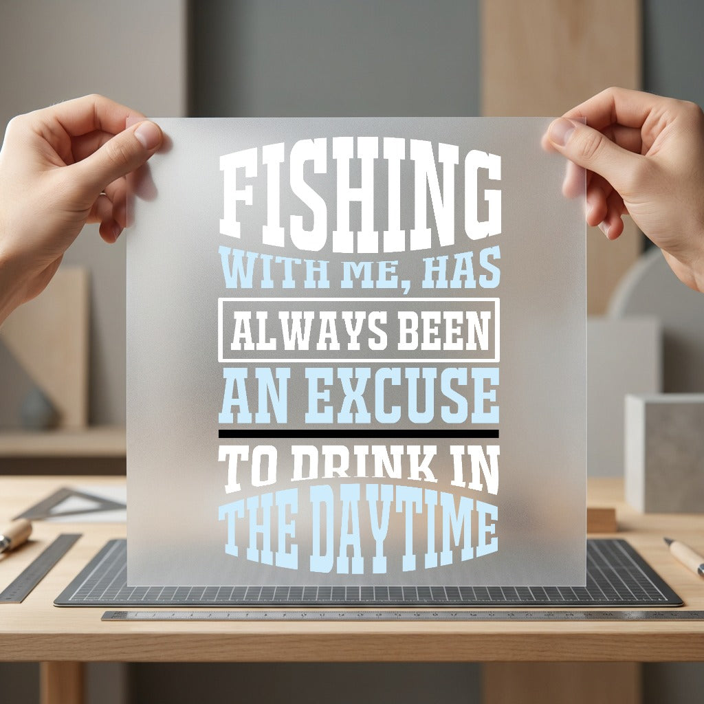 Fishing Drinking Humor Dad Dad Funny Ready to Press DTF Transfer for Dtf