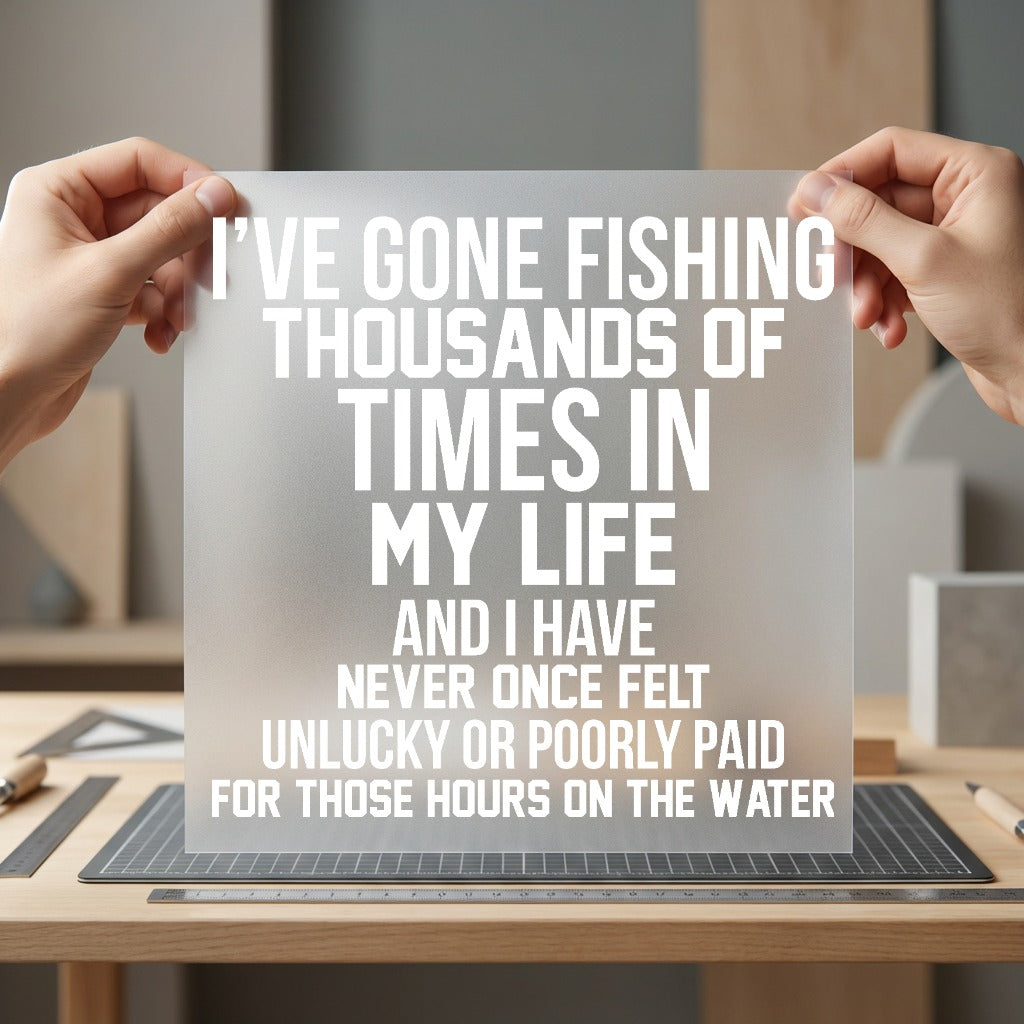 Fishing Enthusiast Quote Bold Dad Grandpa Ready to Press DTF Transfer for Dtf