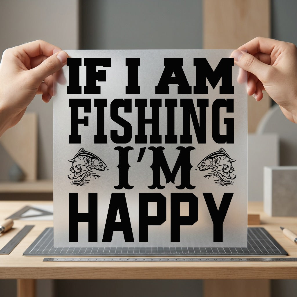 Fishing Happy Enthusiast Diy Dad Grandpa Ready to Press DTF Transfer for Dtf