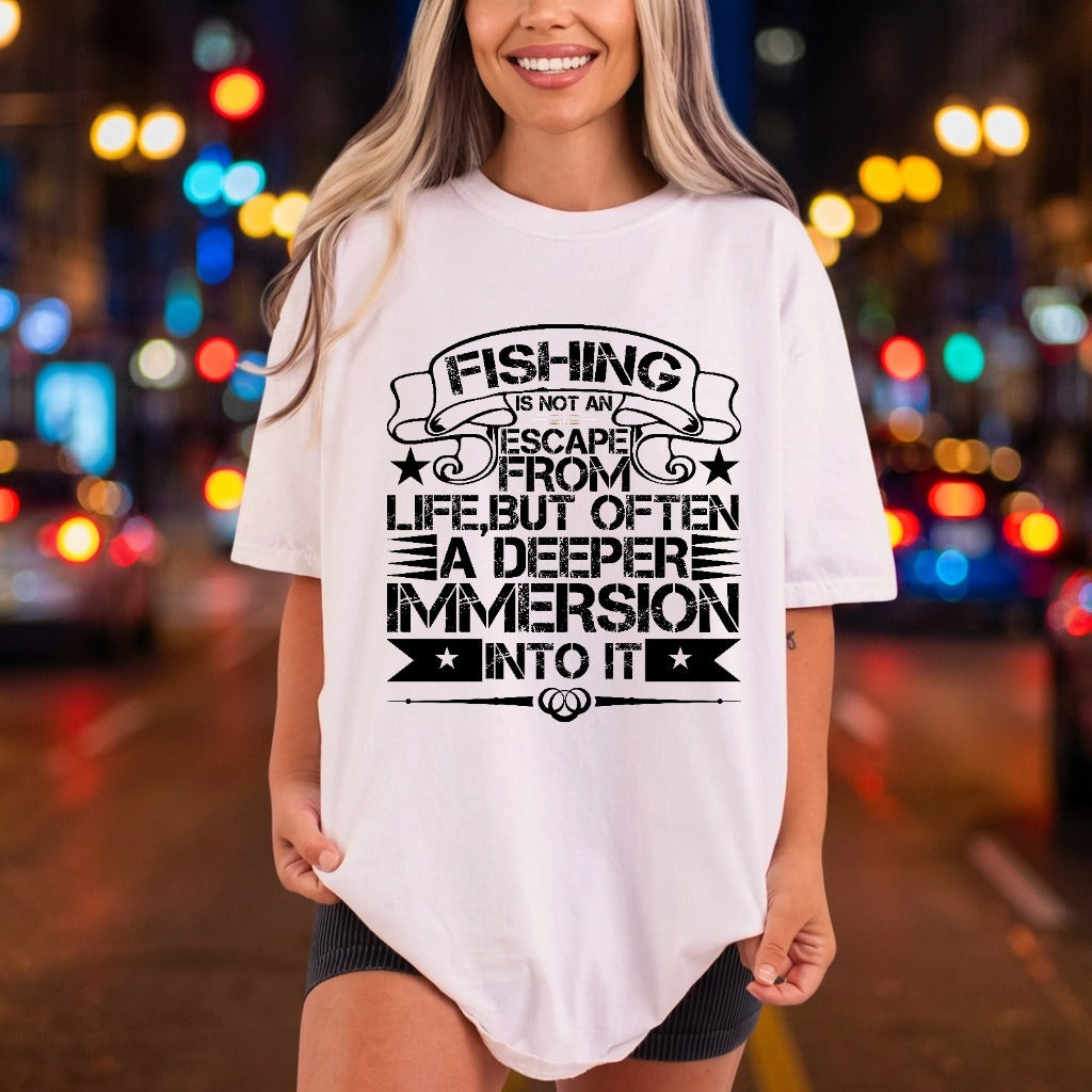 Fishing Immersion Quote Retro Vintage Retro Ready to Press DTF Transfer for Dtf