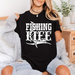 Fishing Life Angler Diy Vintage Retro Ready to Press DTF Transfer for Dtf