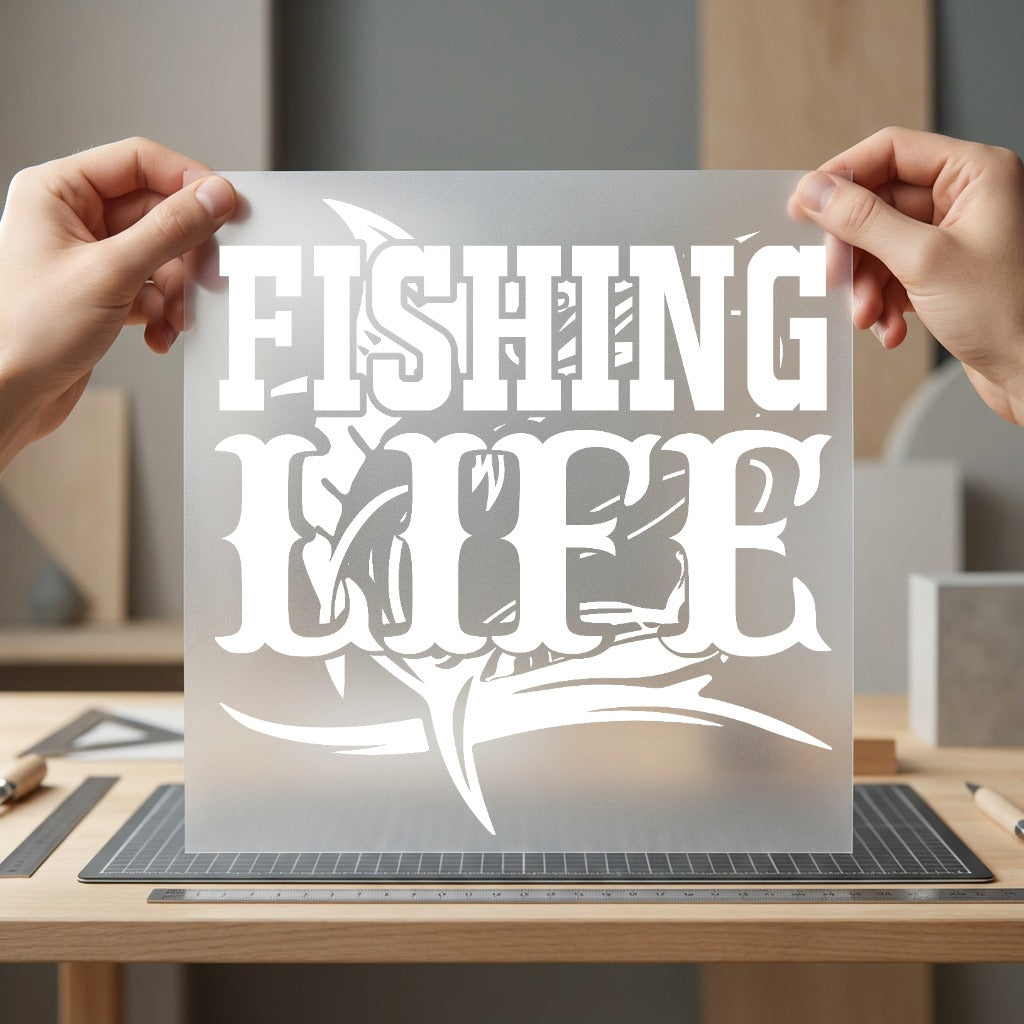 Fishing Life Angler Diy Vintage Retro Ready to Press DTF Transfer for Dtf