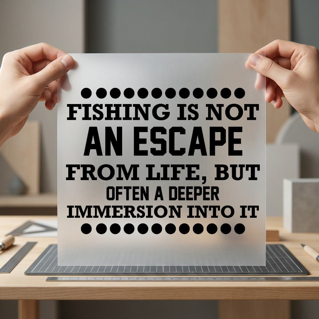 Fishing Not Escape Motivational Dad Funny Ready to Press DTF Transfer for Dtf