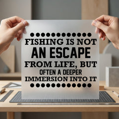 Fishing Not Escape Motivational Dad Funny Ready to Press DTF Transfer for Dtf