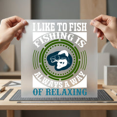 Fishing Therapy Relaxing Diy Dad Vintage Ready to Press DTF Transfer for Dtf