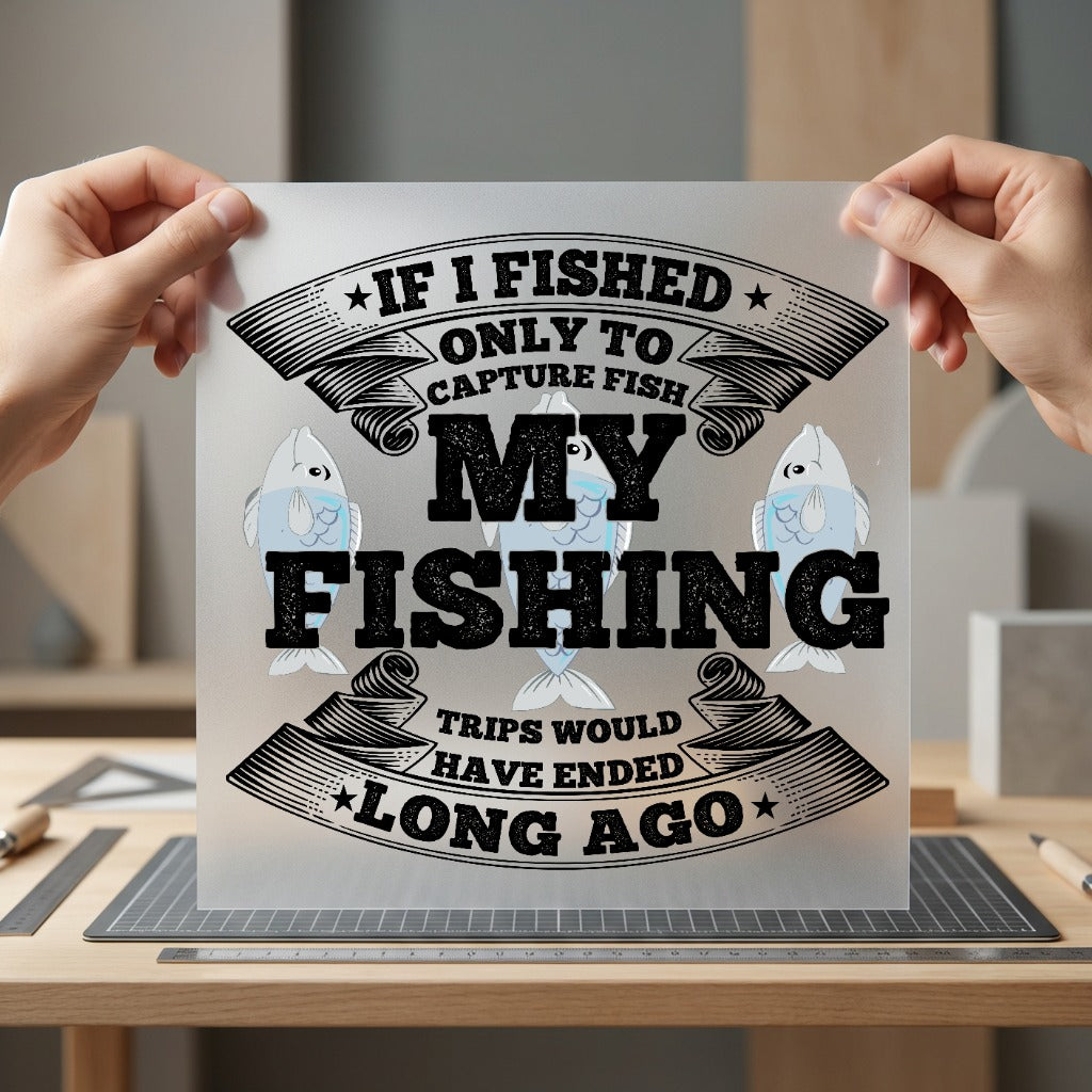 Fishing Trips Retro Diy Dad Funny Ready to Press DTF Transfer for Dtf