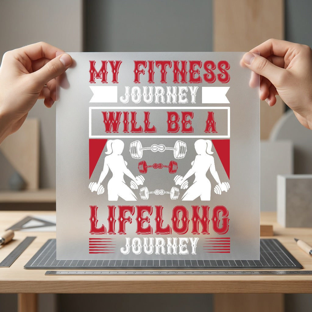 Fitness Journey Lifelong Gym Fitness Gym Ready to Press DTF Transfer for Dtf
